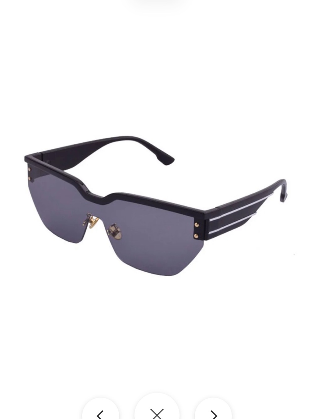 Women's Black Shield Sunglasses with Grey Lenses - Fashion Accessory